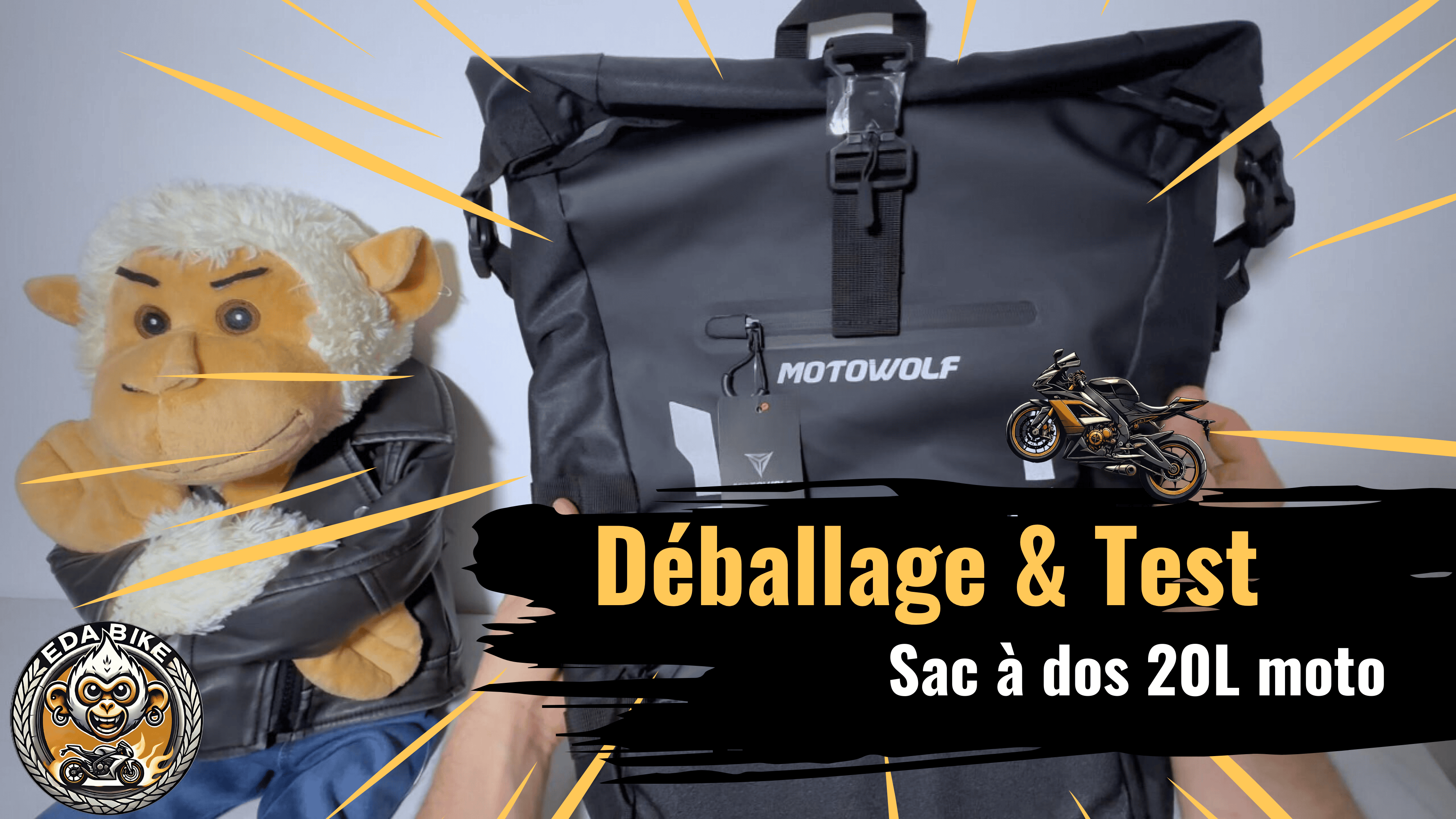 Charger la vidéo : Sac à dos moto 20L étanche Eda Bike – votre allié compact et résistant.Pour vos trajets quotidiens ou vos escapades improvisées, le sac à dos moto 20L étanche Eda Bike est l’accessoire parfait pour emporter l’essentiel en toute sécurité. Compact, léger et ultra résistant, il est conçu pour affronter toutes les conditions, sans compromettre le style ni le confort.Pourquoi adopter le sac à dos moto 20L Eda Bike ?✔ Étanchéité totale : Protégez vos affaires de la pluie, de la poussière ou de tout autre imprévu météo.✔ Capacité idéale : 20 litres d’espace, parfait pour transporter votre équipement, vos outils ou vos indispensables du quotidien.✔ Confort de portage : Bretelles ajustables et ergonomiques pour un maintien optimal, même lors de longues balades.✔ Robustesse Eda Bike : Fabriqué avec des matériaux résistants, ce sac est fait pour durer.✔ Style minimaliste : Un design épuré qui s’accorde avec toutes les motos et tous les motards.Dans cette vidéo, on vous montre tout : la capacité, les détails pratiques et pourquoi ce sac est l’accessoire indispensable pour les motards organisés et exigeants. Que vous rouliez sous le soleil ou sous la pluie, ce sac assure à tous les niveaux. Chez Eda Bike, on crée des accessoires conçus pour la vraie vie des motards. Pratique, étanche et élégant, ce sac à dos vous accompagnera partout où vos roues vous mèneront.