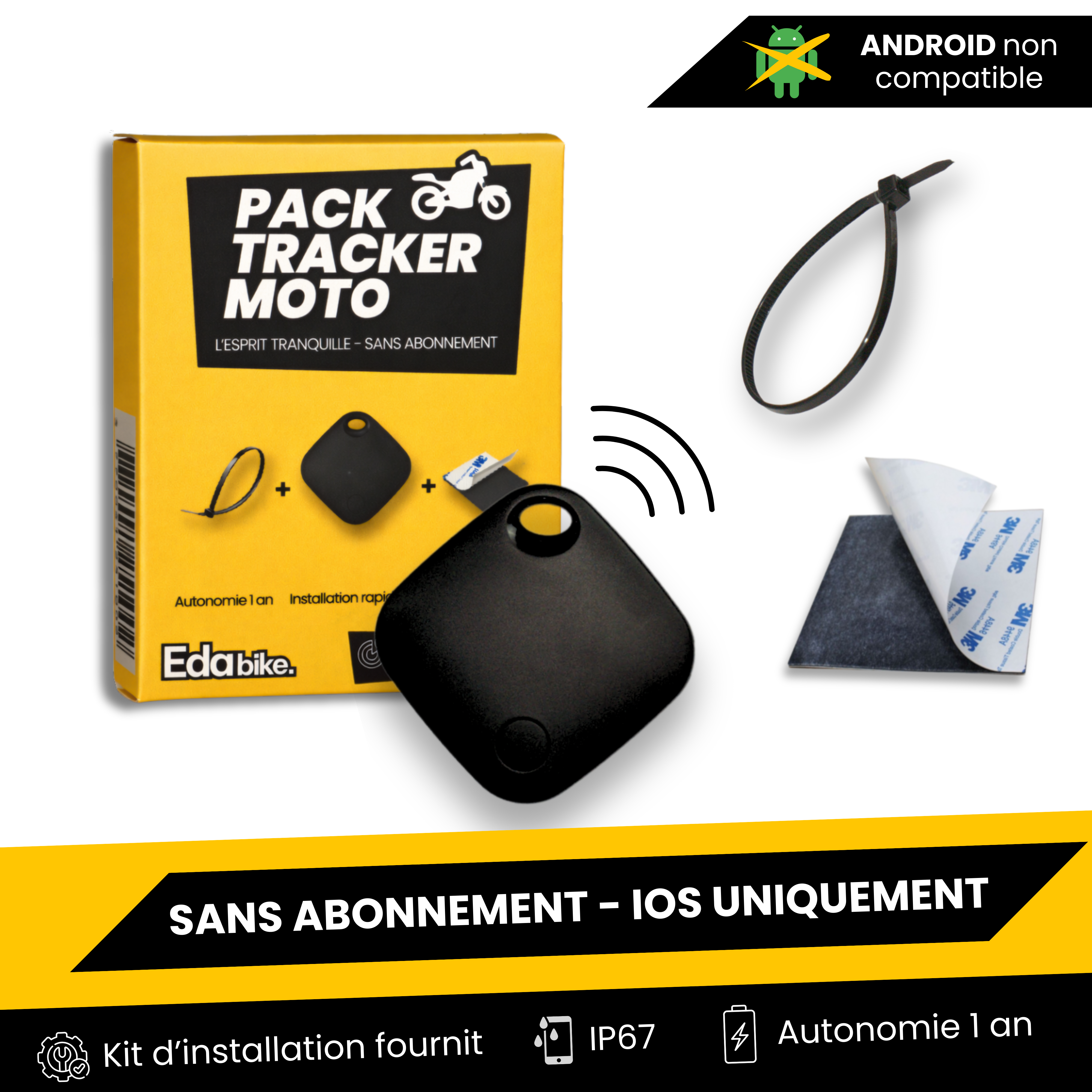 Traceur GPS moto sans abonnement - localiser moto